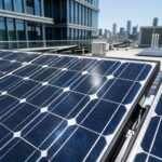 High-efficiency monocrystalline solar panels installed on a rooftop in Nigeria.